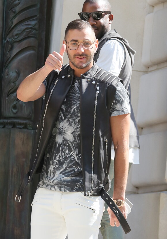 Karim Benzema au défilé de mode Balmain à l'hôtel Potocki à Paris le 27 juin 2015