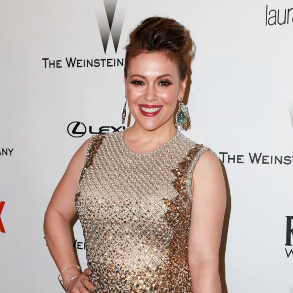 Alyssa Milano - People à l'after-party des Golden Globe Awards 2015 organisée par Netflix et The Weinstein Company à Beverly Hills, le 11 janvier 2015.