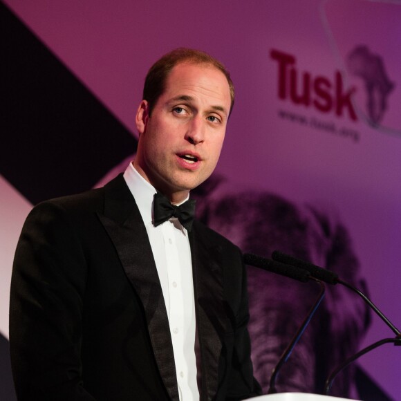 Le prince William, duc de Cambridge, lors des Tusk Conservation Awards à Londres le 24 novembre 2015.