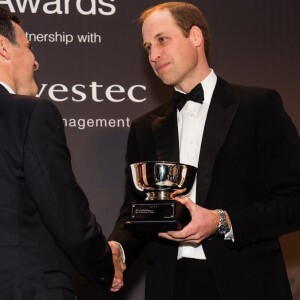 Le prince William, duc de Cambridge, lors des Tusk Conservation Awards à Londres le 24 novembre 2015.