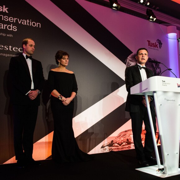 Le prince William, duc de Cambridge, lors des Tusk Conservation Awards à Londres le 24 novembre 2015.