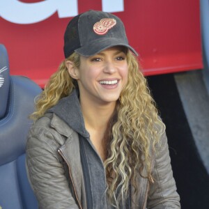 La chanteuse Shakira - Ambiance dans les tribunes du Camp Nou avec Les familles des joueurs du club de football de Barcelone le 28 novembre 2015.