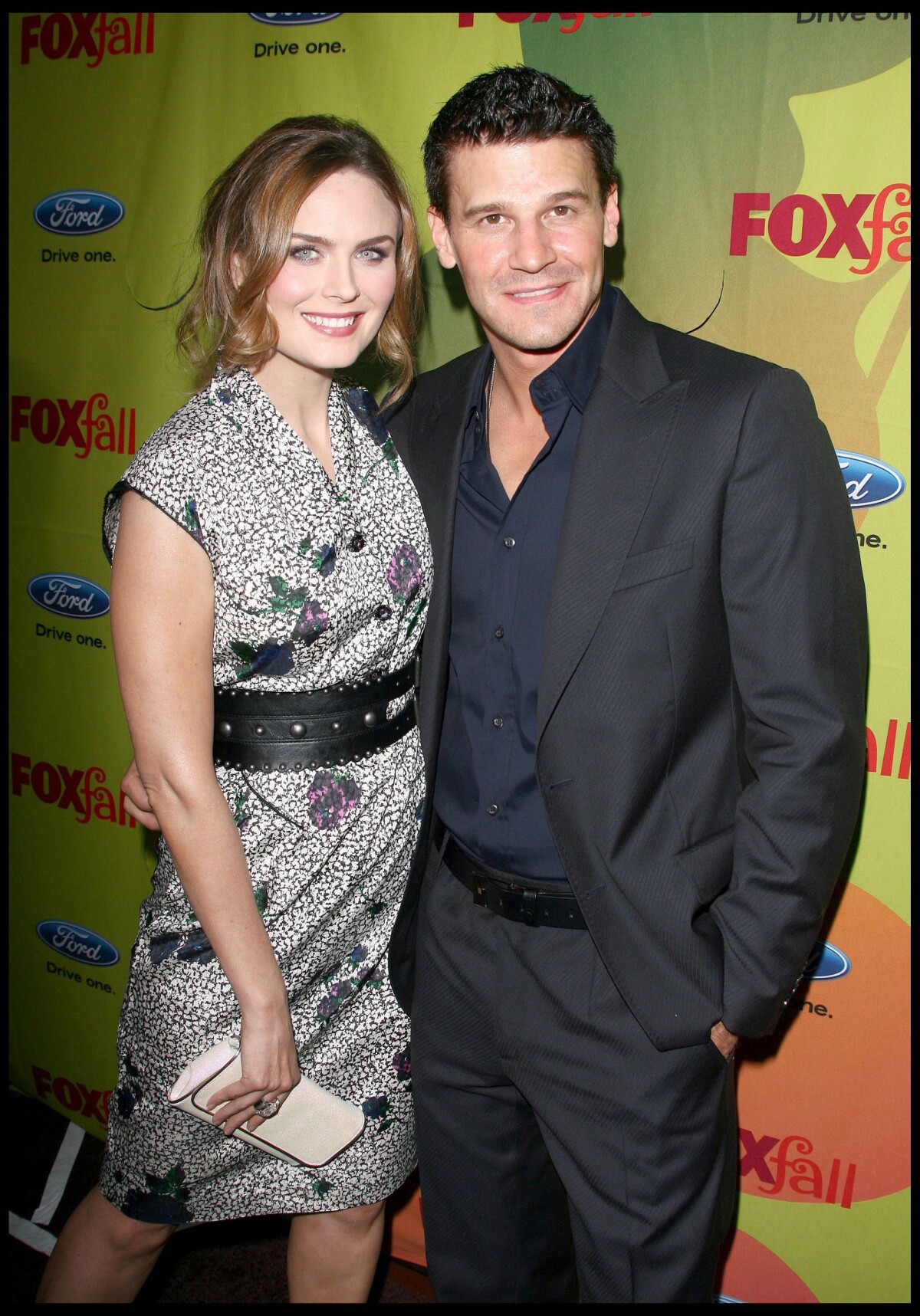 Photo : Emily Deschanel et David Boreanaz - Soirée Fox Fall Eco Casino à  West Hollywood, le 14 septembre 2009. - Purepeople