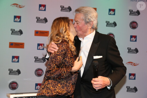 L'actrice allemande Susanne Bormann et Alain Delon - Soirée "Movie meets Media" à l'hôtel Atlantic Kempinski à Hambourg. Le 30 novembre 2015