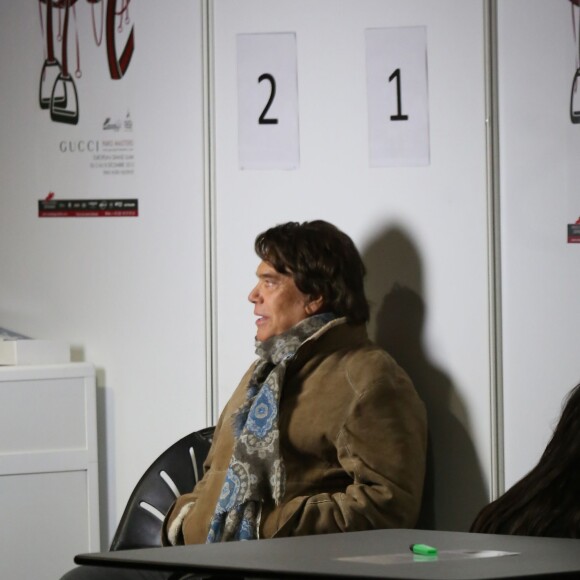 Bernard Tapie au Gucci Paris Masters à Villepinte le 7 décembre 2013