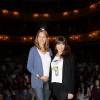 Maud Fontenoy enceinte et Nolwenn Leroy - Cérémonie de remise de prix du "Défi Scolaire" de la Maud Fontenoy fondation à l'occasion de la Journée Mondiale de l’Environnement au Théâtre de l'Odéon à Paris le 5 juin 2014.