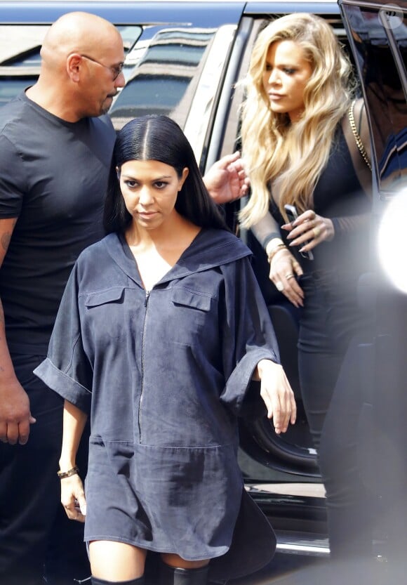 Kourtney et Khloé Kardashian à New York le 16 septembre 2015.