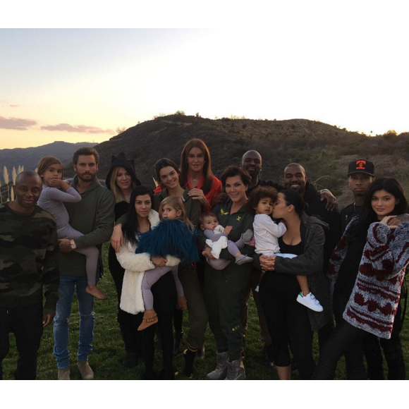 La famille Kardashian-Jenner-West-Disick au grand complet pour Thanksgiving. Novembre 2015.