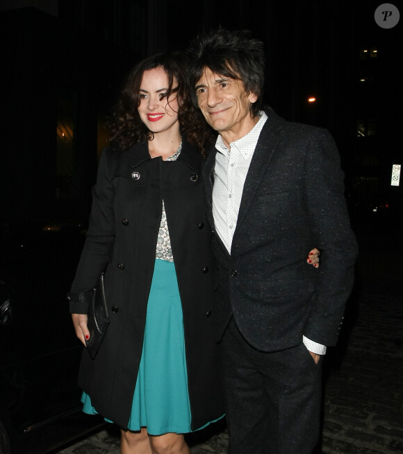 Ronnie Wood et Sally Humphreys à Londres, le 16 septembre 2013.