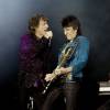 Mick Jagger, Ronnie Wood - Les Rolling Stones en concert au festival Roskilde. Le 3 juillet 2014
