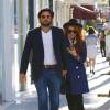 Exclusif - Paulina Rubio avec soncompagnon Gerardo Bazúa dans les rues de Beverly Hills, le 20 octobre 2015