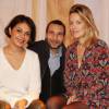 Exclusif - Saïda Jawad, Zinedine Soualem et sa compagne Caroline Faindt - Générale de la pièce "La clef de Gaïa" au théâtre de la Manufacture des Abbesses à Paris, le 7 décembre 2015. © Marc Ausset-Lacroix/Bestimage