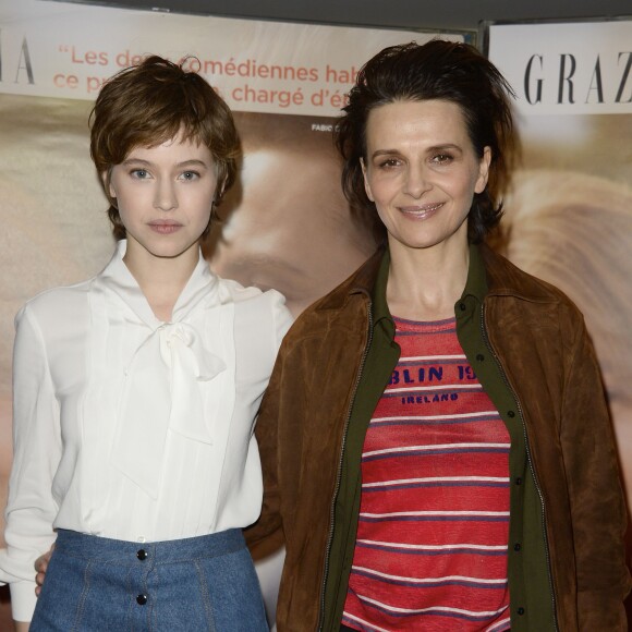 Lou de Laâge et Juliette Binoche - Avant-première du film "L'Attente" au cinéma UGC Ciné Cité des Halles à Paris, le 7 Décembre 2015.