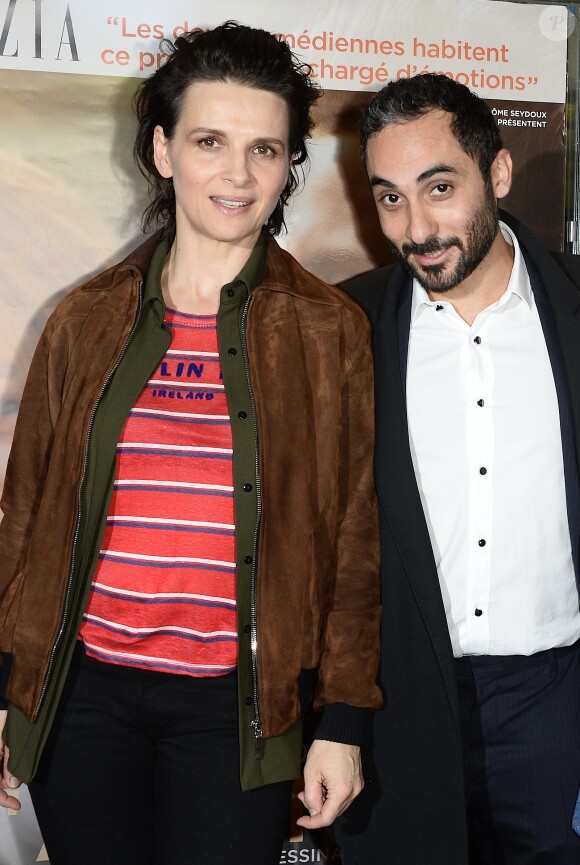 Juliette Binoche et Piero Messina - Avant-première du film "L'Attente" au cinéma UGC Ciné Cité des Halles à Paris, le 7 Décembre 2015.