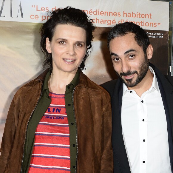 Juliette Binoche et Piero Messina - Avant-première du film "L'Attente" au cinéma UGC Ciné Cité des Halles à Paris, le 7 Décembre 2015.