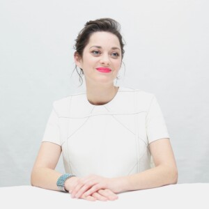 L'actrice Marion Cotillard en conférence de presse pour le film "Macbeth" à l'hôtel Four Seasons de Beverly Hills le 3 décembre 2015.