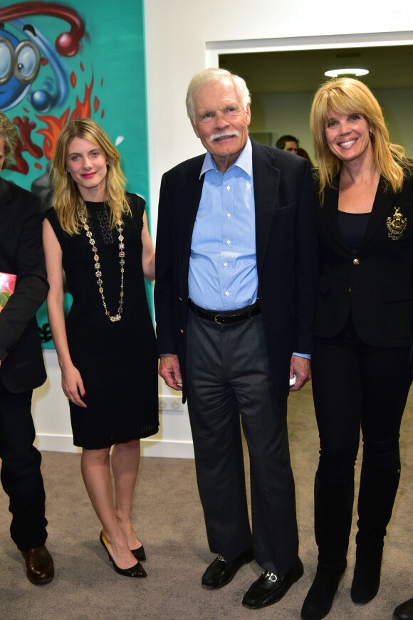 Exclusif - Mélanie Laurent, Ted Turner et sa fille Laura Turner - "Cocktail Des Visionnaires" organisé par Ted Turner et sa fondation "Captain Planet" pendant la COP21 à Paris le 9 décembre 2015.