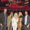 Gwen Stefani, Blake Shelton, Adam Levine et Pharrell Williams sur le plateau de The Voice US / photo postée sur Instagram, le 10 décembre 2015.