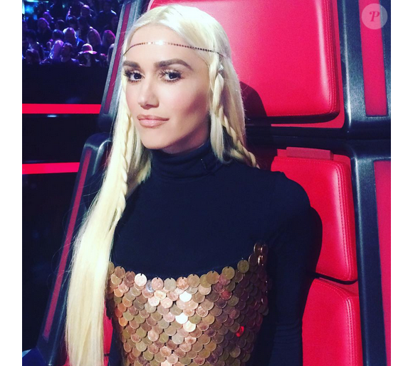 Gwen Stefani sur le plateau de The Voice US / photo postée sur Instagram, le 10 décembre 2015.