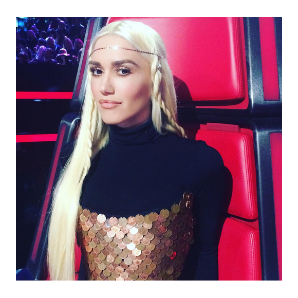 Gwen Stefani sur le plateau de The Voice US / photo postée sur Instagram, le 10 décembre 2015.