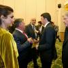 La reine Rania et son mari le roi Abdullah II de Jordanie ont pris part le 10 décembre 2015 à la conférence Mediterranean Dialogues à Rome dans le cadre d'une visite de deux jours en Italie.