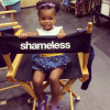 Cay MyAnna, la fille de Shanola Hampton sur le plateau de tournage de Shameless / photo postée sur Instagram au mois de novembre 2015.