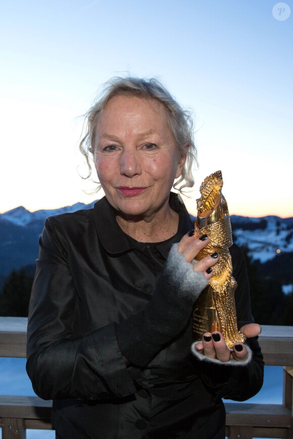 Exclusif - Agnès b lors des Trophées des Femmes en Or 2015 à Avoriaz, le 12 décembre 2015.