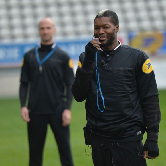 Djibril Cissé aux Journées Nationales de l'arbitrage au stade Jean Bouin le 21 octobre 2015 à Paris