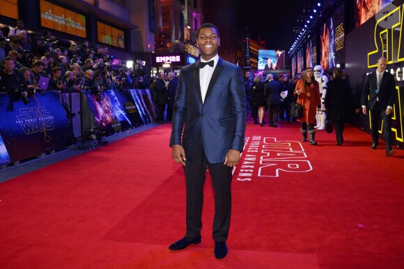 John Boyega - Première européenne de "Star Wars : Le réveil de la force" au cinéma Odeon Leicester Square de Londres le 16 décembre 2015. 16 December 2015.