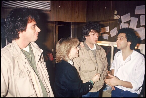 Nivolas Peyrac, France Gall, Daniel Balavoine et Michel Berger en mai 1983.