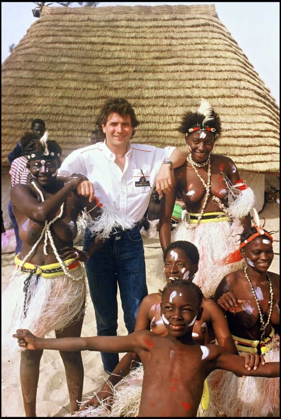 Daniel Balavoine en Afrique en janvier 1985.