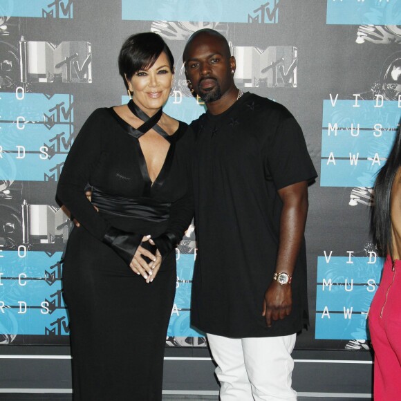 Kris Jenner et son petit ami Corey Gamble - Soirée des MTV Video Music Awards à Los Angeles le 30 aout 2015.