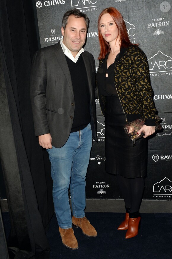 Exclusif - Audrey Fleurot, Benjamin Patou (PDG de Moma Group) - Inauguration du Club-Restaurant "L'Arc Courchevel" au coeur des Trois Vallées à Courchevel, le 17 décembre 2015. © Rachid Bellak/Bestimage