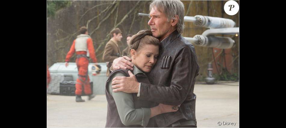 Carrie Fisher et Harrison Ford dans Star Wars - Le Réveil de la Force.