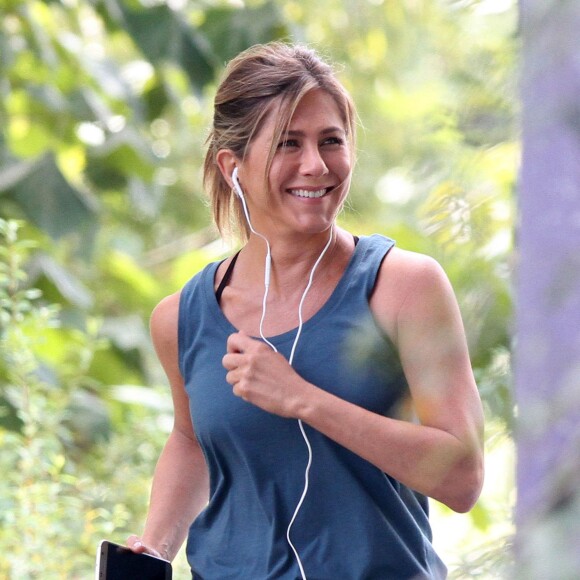 Jennifer Aniston sur le tournage "Mother Day" à Atlanta le 11 septembre 2015.