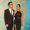 Justin Theroux et sa compagne Jennifer Aniston - People à la soirée "HBO Golden Globes" à Beverly Hills. Le 11 janvier 2015