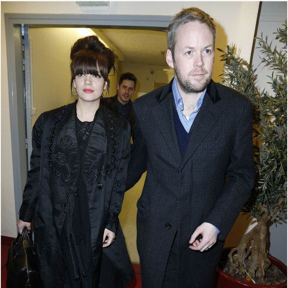 Lily Allen et son mari Sam Cooper - Etam Live show de la collection lingerie de Natalia Vodianova à la Bourse du Commerce à Paris le 26 fevrier 2013