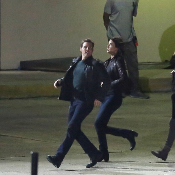 Exclusif - Tom Cruise sur le tournage du film "Jack Reacher : Never Go Back" à la Nouvelle-Orléans, le 11 décembre 2015. © CPA/Bestimage