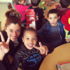 Coralie de "Secret Story 9", le 2 janvier 2016 à Casablanca au Maroc, en visite dans un orphelinat.