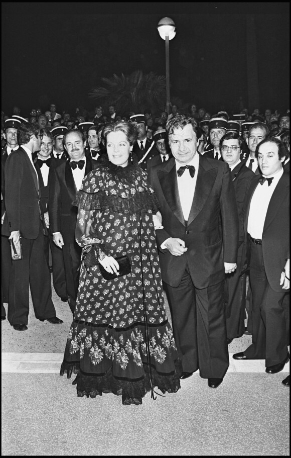 Michel Galabru et Romy Schneider à Cannes 1977.