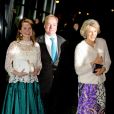  Le prince Carlos et la princesse de Bourbon-Parme avec la princesse Irene des Pays-Bas le 1er février 2014 à Rotterdam. 