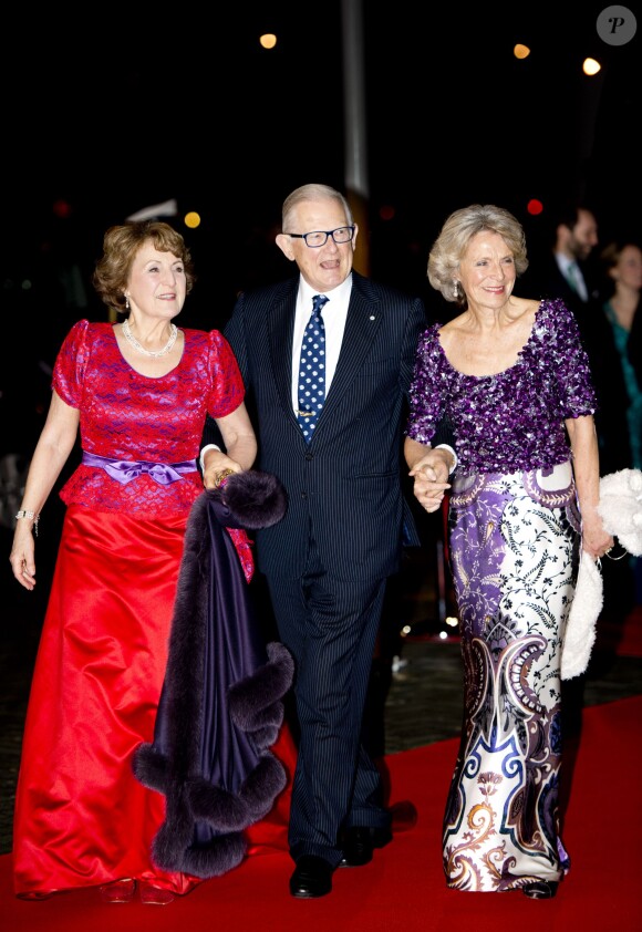La princesse Margriet, son mari Pieter van Vollenhoven et la princesse Irene à Rotterdam le 1er février 2014.