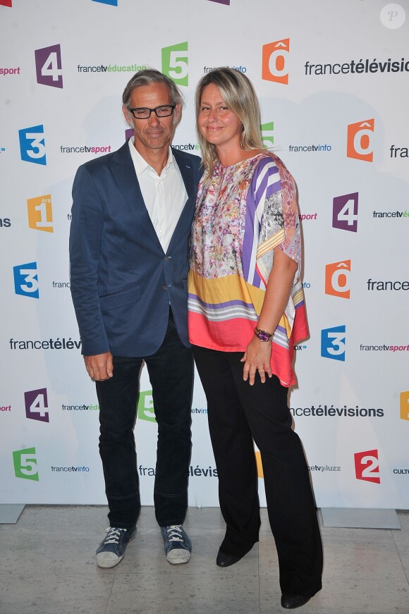 Luana et Paul Belmondo - Conférence de presse de rentrée de France Télévisions au Palais de Tokyo à Paris, le 26 août 2014.