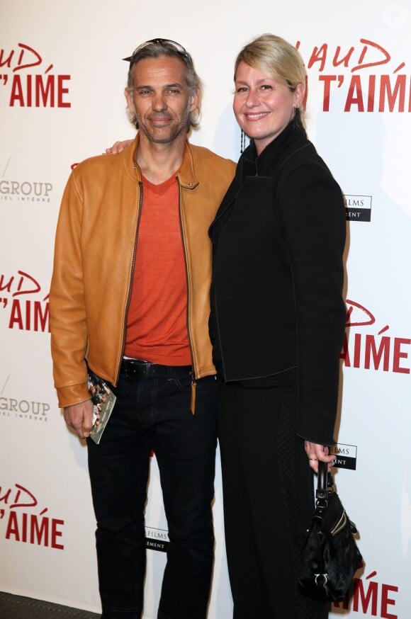 Paul Belmondo et sa femme Luana - Avant-première de 'Salaud on t'aime' à l'UGC Normandie sur les Champs-Elysées à Paris le 31 mars 2014