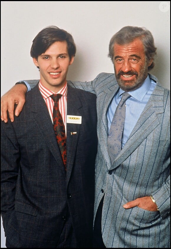 Jean-Paul Belmondo et son fils Paul en 1988