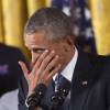 Barack Obama, en larmes, à la Maison Blanche le 5 janvier 2016 lors d'un discours sur le contrôle des armes à feu