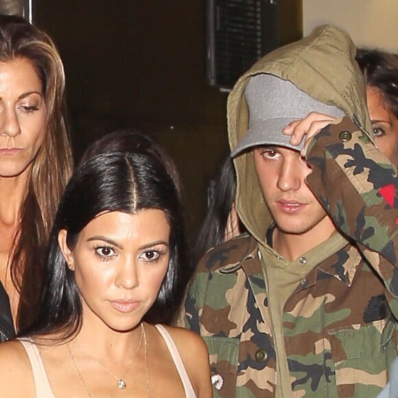 Kourtney Kardashian et Justin Bieber à la sortie de The Nice Guy à West Hollywood, Los Angeles, le 9 octobre 2015