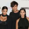 Kourtney Kardashian, Kris Jenner et Kim Kardashian au 50e annviersaire du magazine Cosmopolitan, à Los Angeles le 12 octobre 2015.