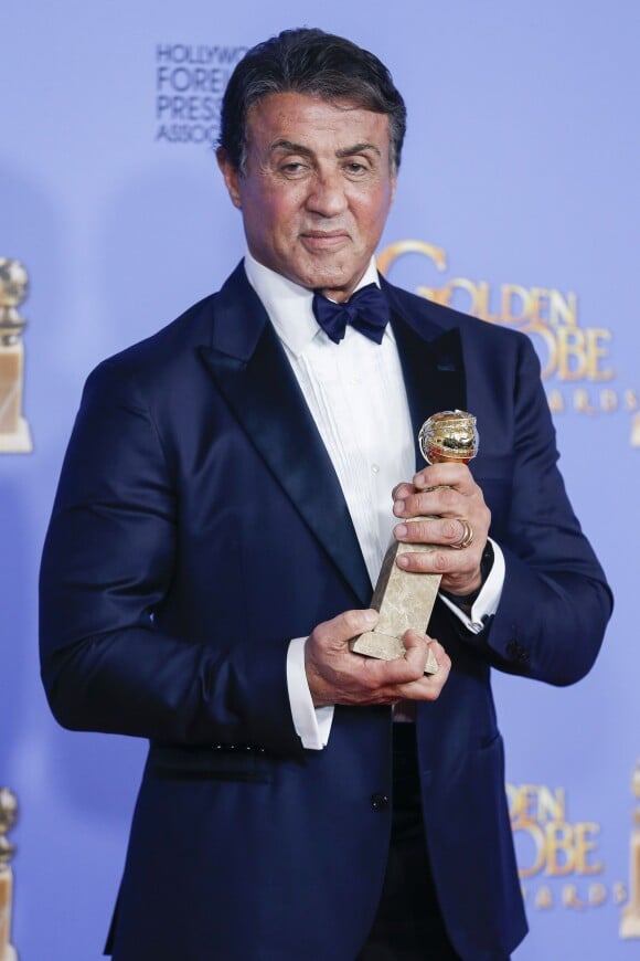 Sylvester Stallone - Press Room lors de la 73e cérémonie annuelle des Golden Globe Awards à Beverly Hills, le 10 janvier 2016. © Olivier Borde/Bestimage
