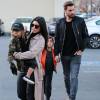 Kourtney Kardashian et Scott Disick vont voir un film avec leurs enfants Mason et Penelope à Westlake, le 3 janvier 2016.